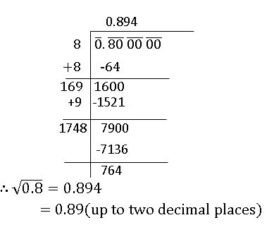 ts viii math square root of decimal number which is not perfect square
