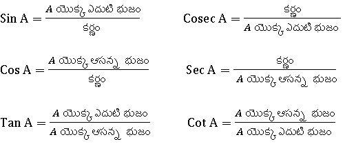 TS X maths . త్రికోణ మితి 2