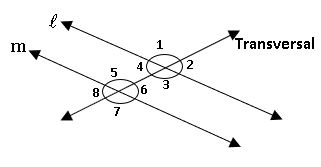 ts ix maths transversal on parallel lines