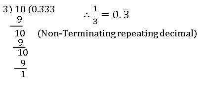 icse ix class nomterminating repeating decimal form
