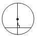 perpendicular bisector of the chord assing through centre