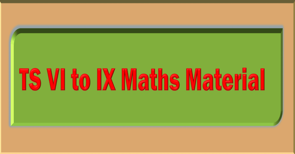 material TS VI to IX maths Material Feature Image