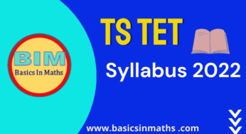 TS TET syllabus 2022 For Mathametic Paper 2