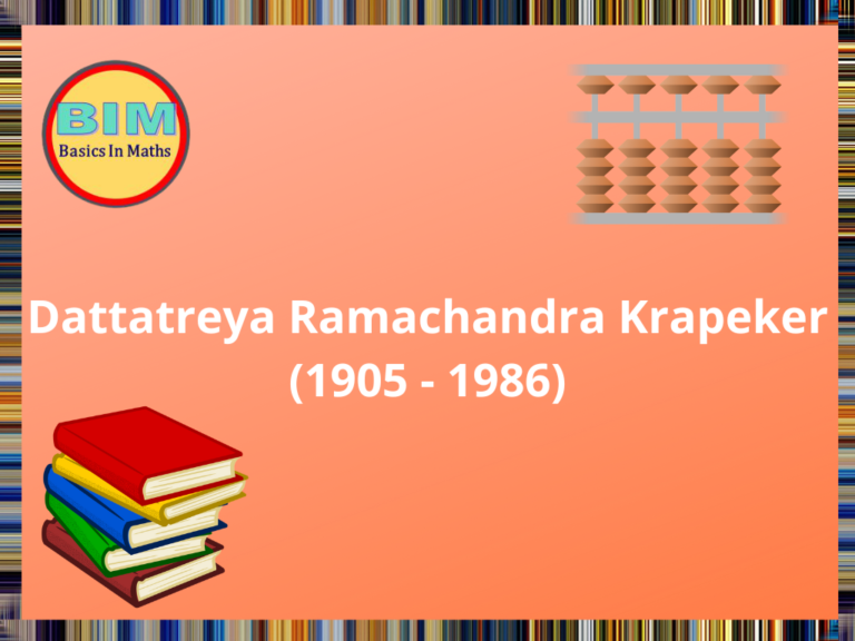 Dattatreya Ramachandra Krapeker (1905 - 1986)